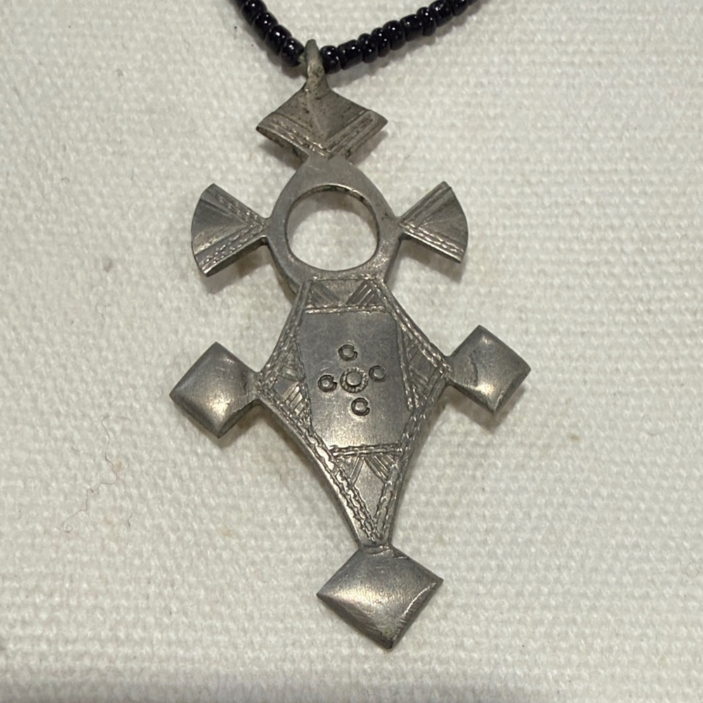African Silver Tuareg cross Pendant Necklace